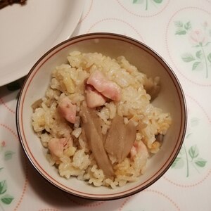 我が家の鶏牛蒡ご飯